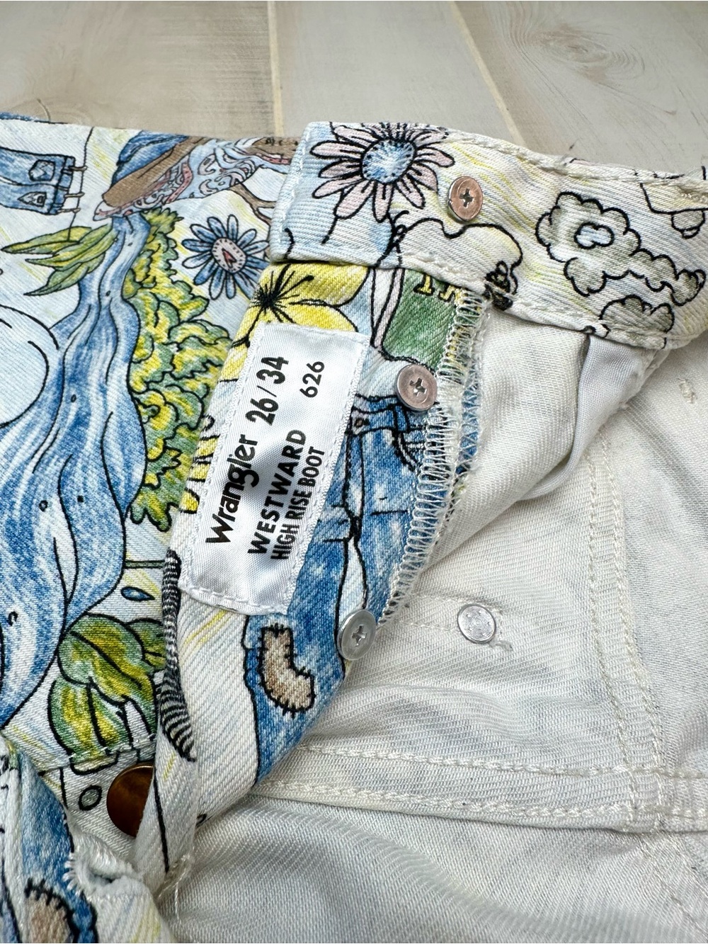 Wrangler X Anthropologie Women's Save The Planet Earth Day Jeans - Picture 5 of 14